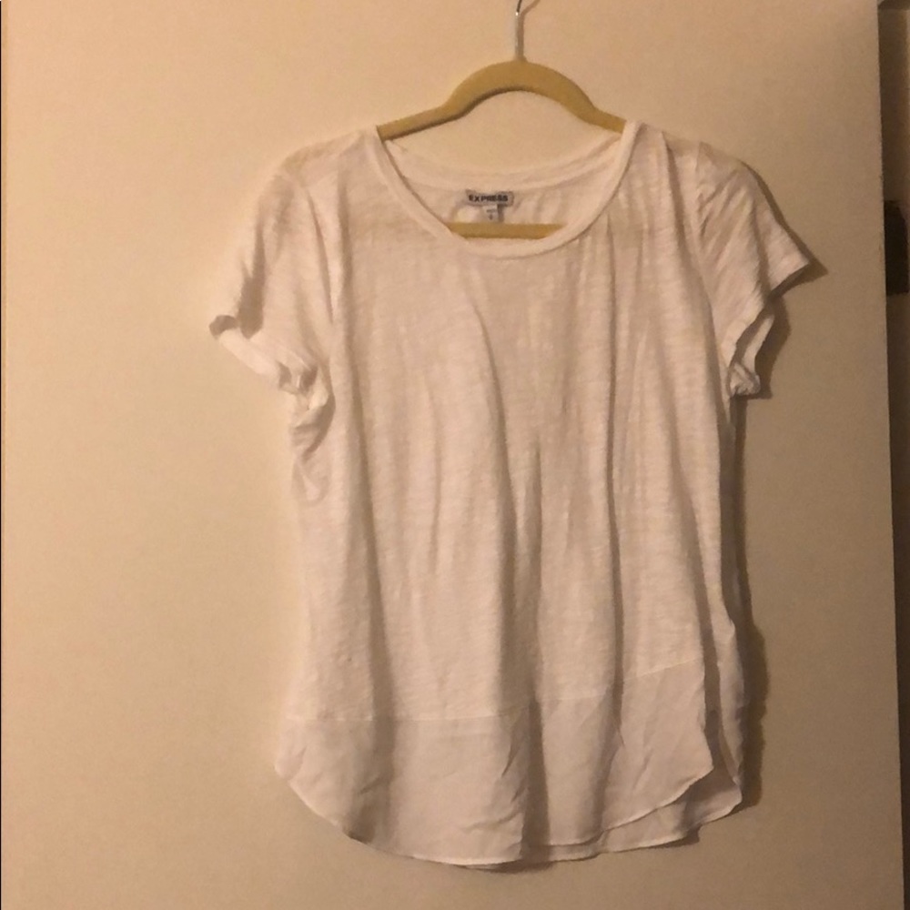 White sheer cotton tee